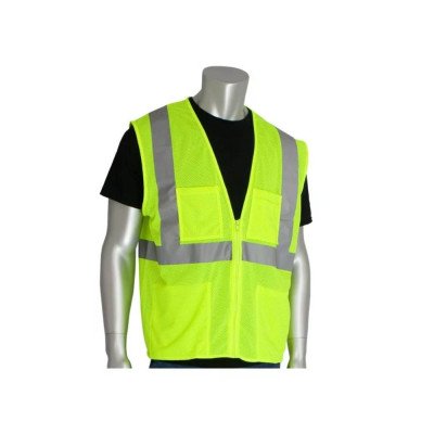 Protective Industrial Products Value Mesh Vest Class 2 Hi-Vis Yellow Four Pocket 3X