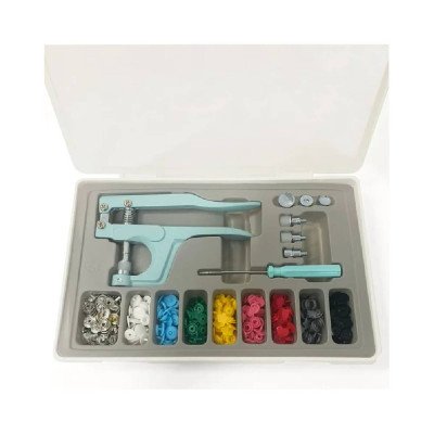 Gwen Studios Light Blue Snap Fastener Kit, Pliers, Metal and Plastic Snap Buttons