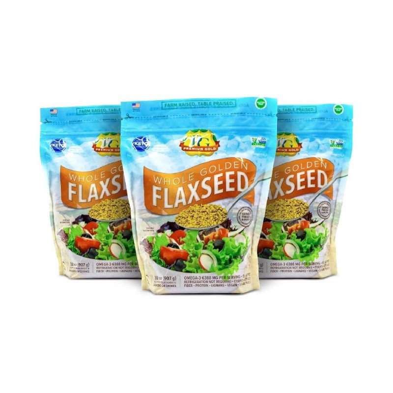 Premium Gold Whole Flaxseed (96 oz.)