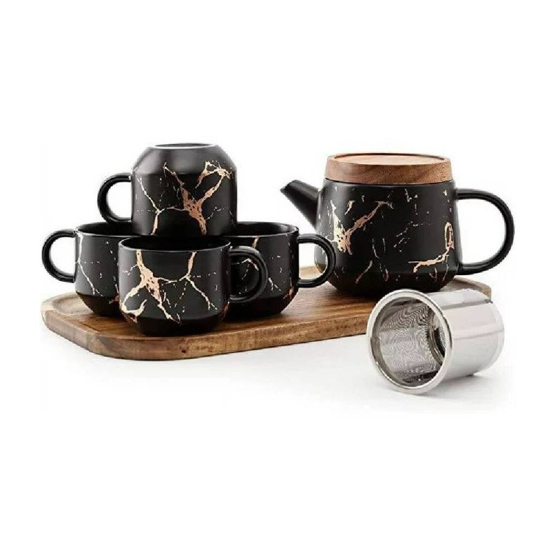 Taimei Teatime Tea Set , Modern Marble Design Tea Sets