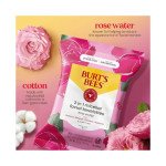 Burt's Bees Micellar 3 in 1 Facial Towelettes with Rose Water, Makeup Remover Wipes, 30 Count