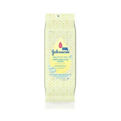 Johnson's Head-to-Toe Baby Cleansing Cloths, Alcohol Free, 15 ct