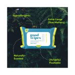 Goodwipes Flushable Butt Wipes Safe for Sensitive Skin, Shea-Coco Scented, 1 Pack, 50 Total Wipes