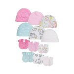 Onesies Brand Baby Girl Caps & Mittens Accessories Baby Shower Gift Set