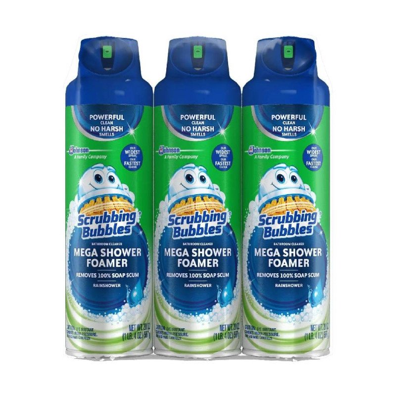 Scrubbing Bubbles Mega Shower Foamer Aerosol, Rainshower (20 oz., 3 ct.)