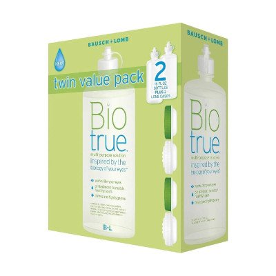 Biotrue Contact Lens Solution for Soft Contact Lenses, Multi-Purpose (16 fl. oz., 2 pk. + 2 fl. oz.)